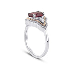 2,46 ct. Diamant Oval Rubin Ring