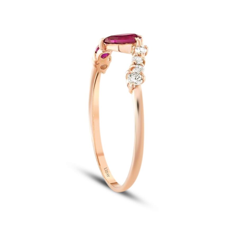 0.46 ct. Diamant Tropfen Ring