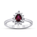0,56 ct. Diamant Rubin Ring