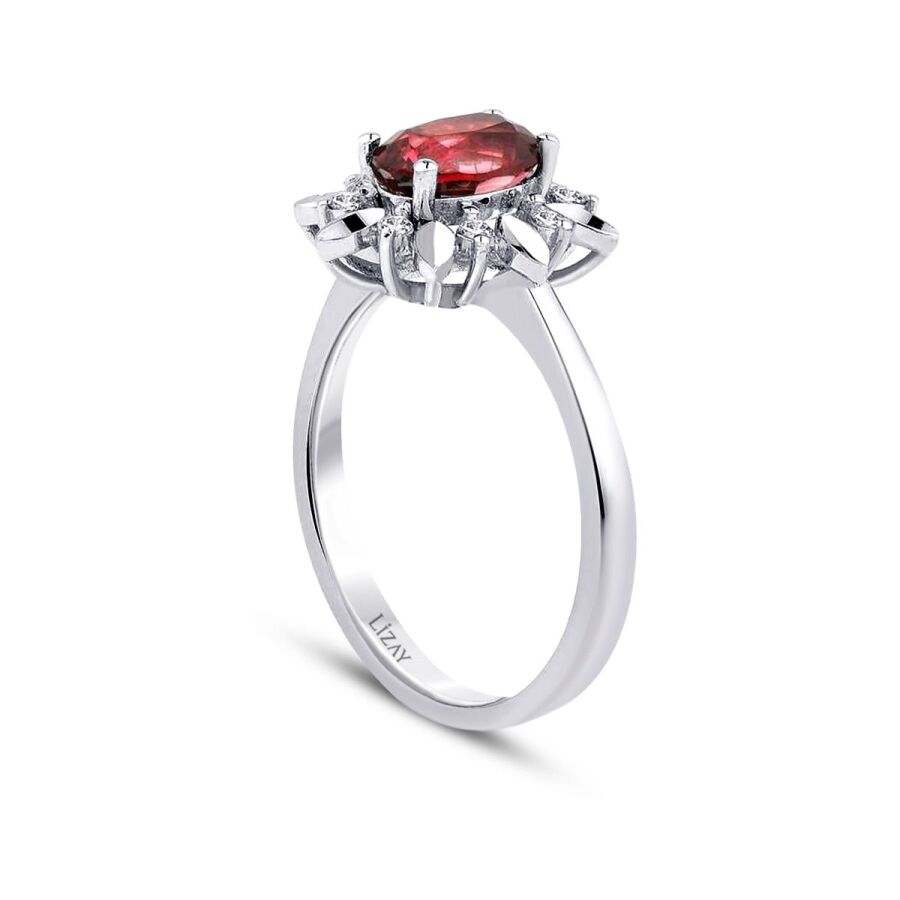 0.69 ct. Diamant Rubin Ring