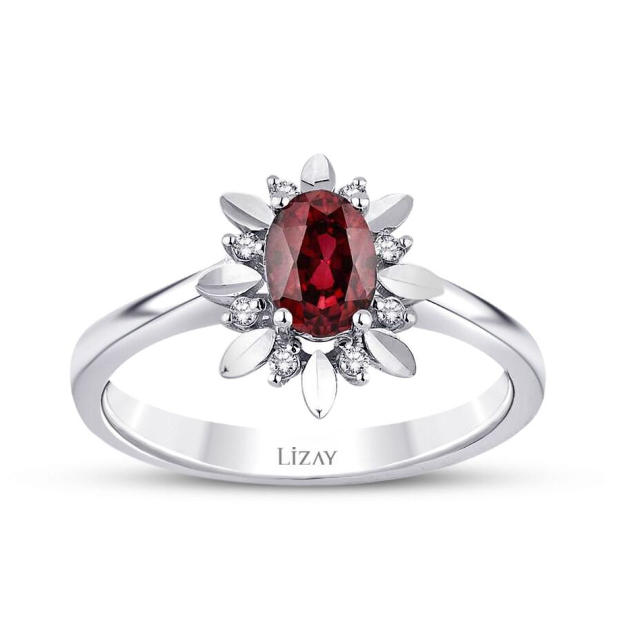 0.69 ct. Diamant Rubin Ring