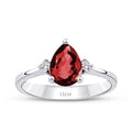 1.40 ct. Diamant Tropfen Rubin Ring