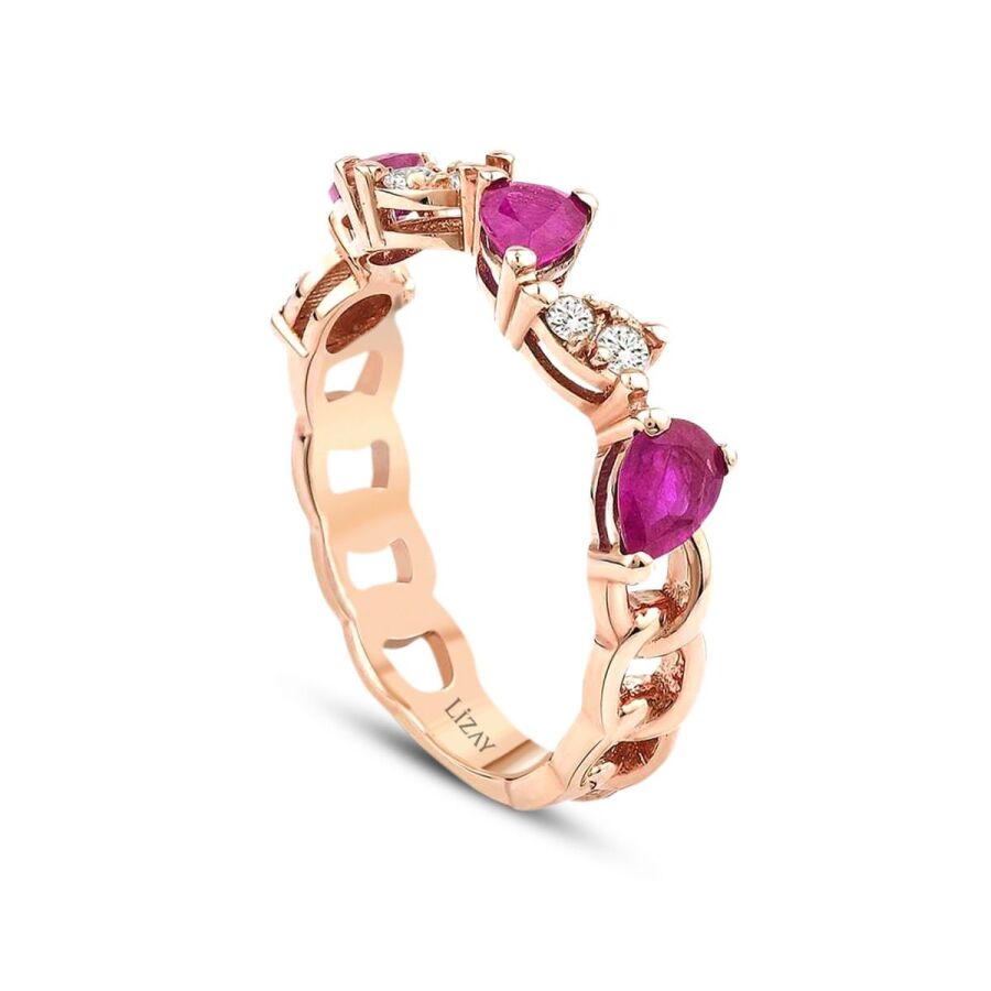 0.95 ct. Diamant Rubin Ring