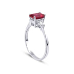 1,20 ct. Diamant Baguette Rubin Ring