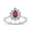 0,70 ct. Diamant Rubin Ring