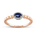 0,41 ct. Diamant Saphir Ring