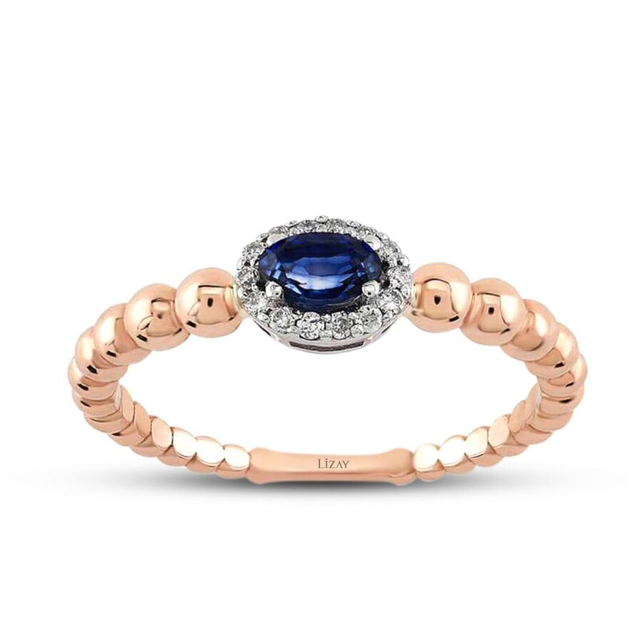 0,41 ct. Diamant Saphir Ring