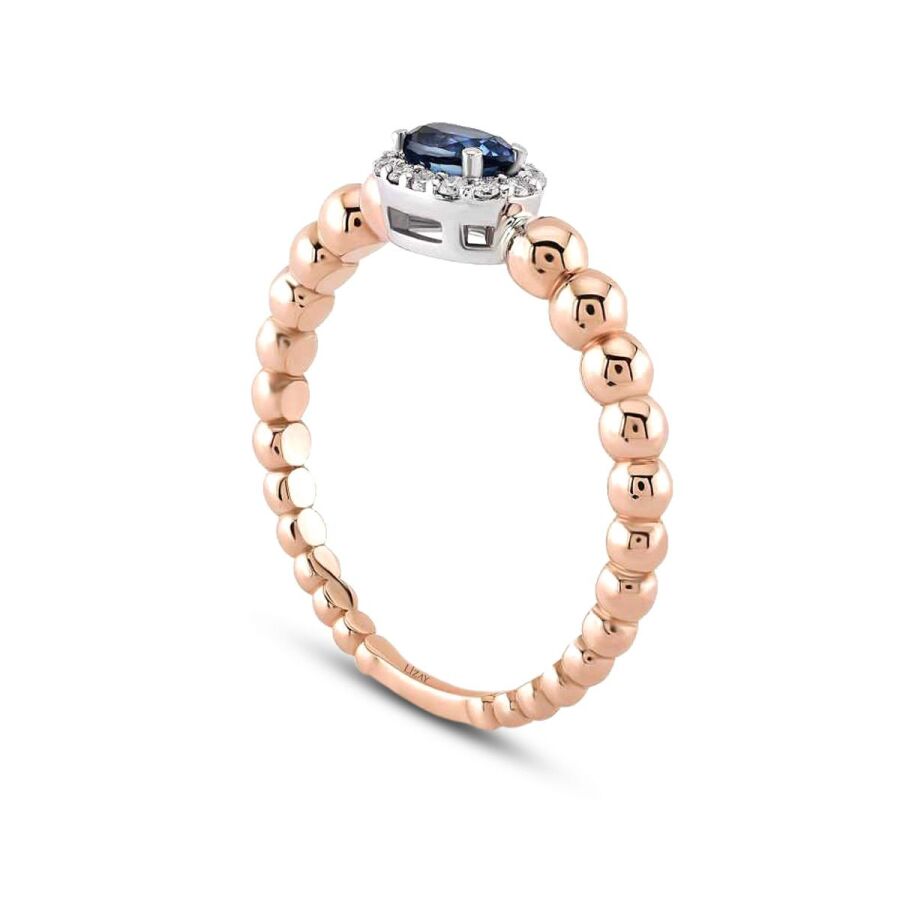 0,41 ct. Diamant Saphir Ring