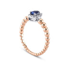 0,34 ct. Diamant Tropfen Saphir Ring