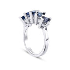 2,71 ct. Fünf-Stein Saphir Ring