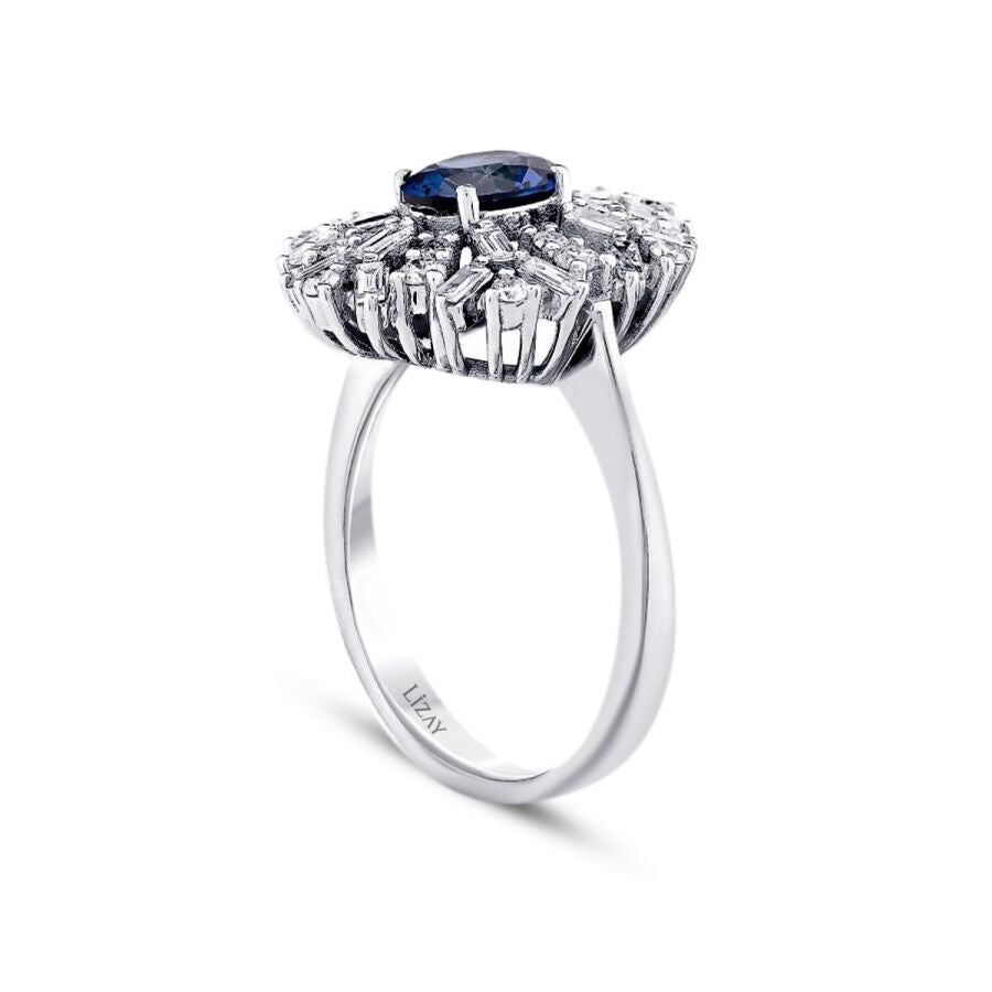 1.80 ct. Diamant Saphir Ring