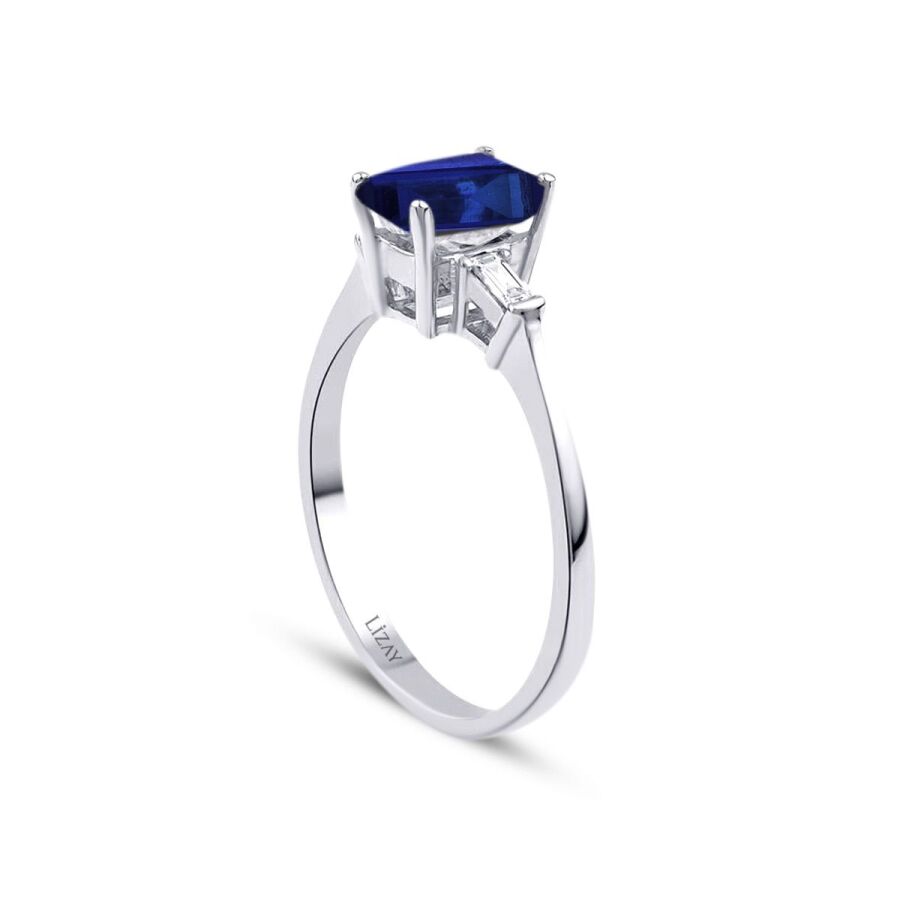 0.71 ct. Diamant Saphir Ring