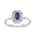 0,79 ct. Diamant Saphir Ring