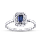 0,79 ct. Diamant Saphir Ring