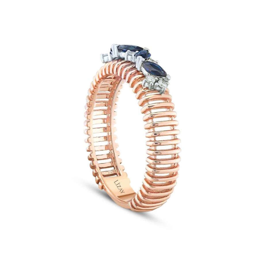 0,39 ct. Diamant Saphir Ring