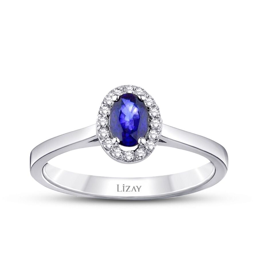 0,31 ct. Diamant Saphir Ring