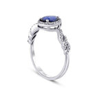 0,83 ct. Diamant Saphir Ring