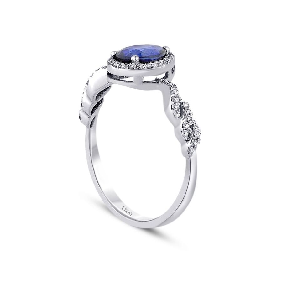 0.83 ct. Diamant Saphir Ring