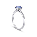 0,84 ct. Diamant Saphir Ring