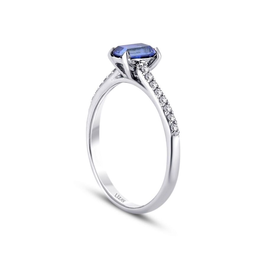0.84 ct. Diamant Saphir Ring