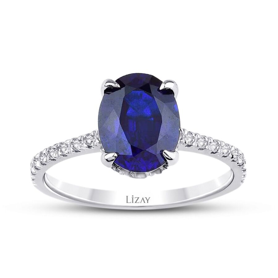 2.56 ct. Diamant Saphir Ring