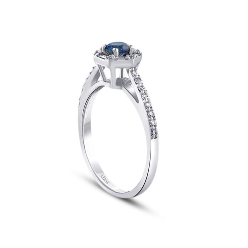0.61 ct. Diamant Baguette Saphir Ring