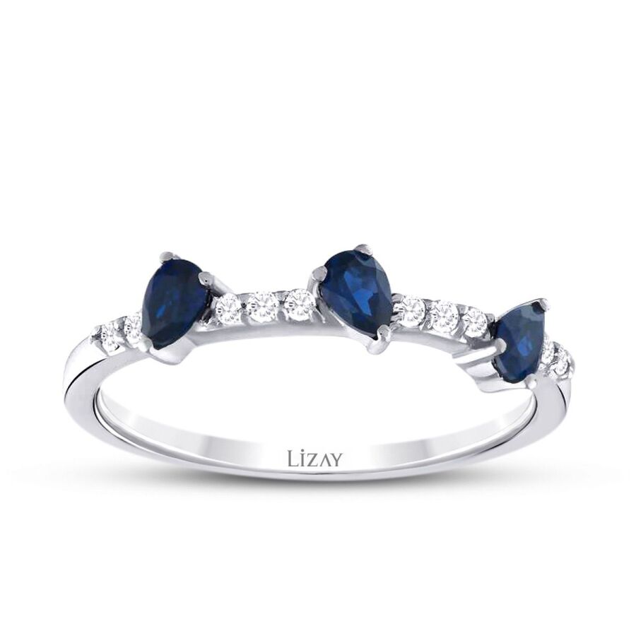 0,46 ct. Diamant Saphir Ring