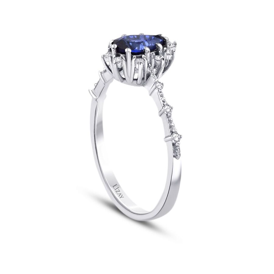 0.94 ct. Diamant Saphir Ring