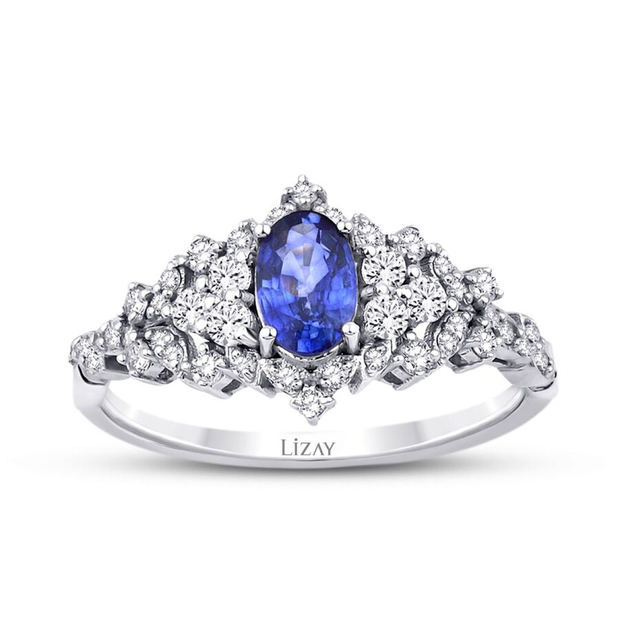 1.11 ct. Diamant Saphir Ring