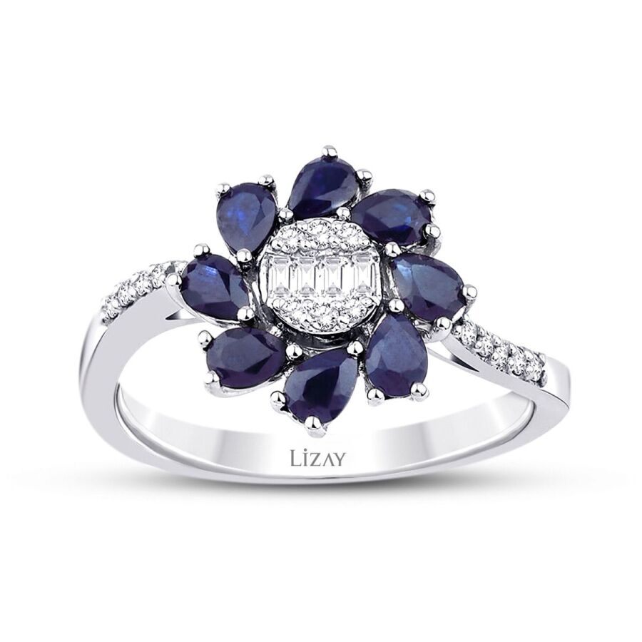 1.26 ct. Diamant Saphir Ring