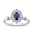 0,89 ct. Diamant Saphir Ring