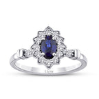 0,89 ct. Diamant Saphir Ring