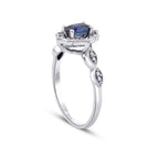 0,71 ct. Diamant Saphir Ring