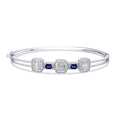 1,84 ct. Diamant Baguette Saphir Armreif