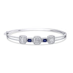 1,84 ct. Diamant Baguette Saphir Armreif