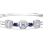 1,84 ct. Diamant Baguette Saphir Armreif