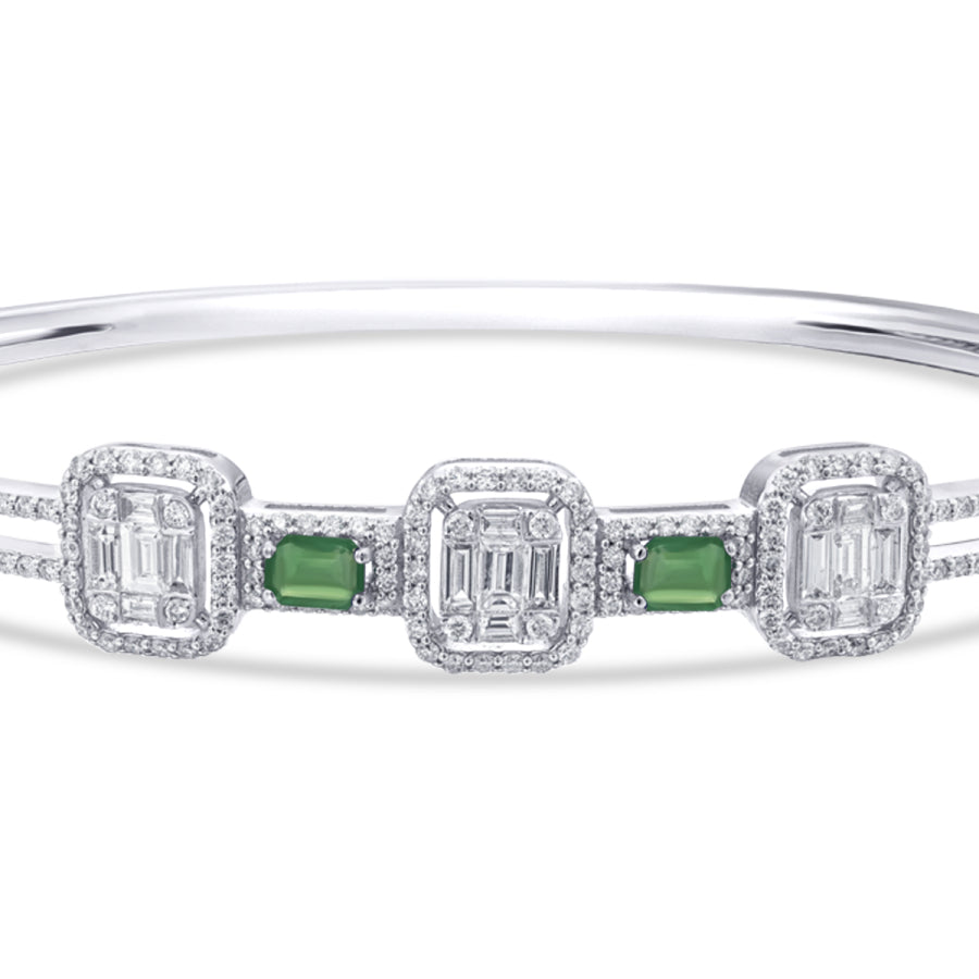1.68 ct. Diamant Baguette Smaragd Armreif