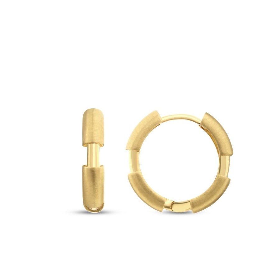 Design-Creolen-Ohrringe aus Gold