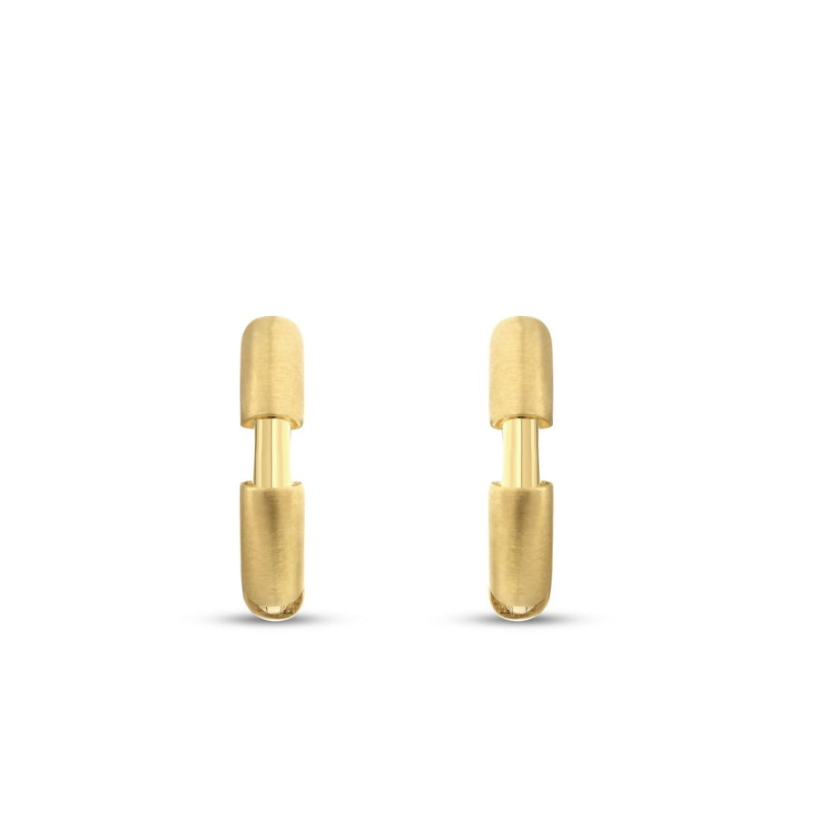Design-Creolen-Ohrringe aus Gold