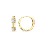 Creolenohrring mit Steinen aus Gold