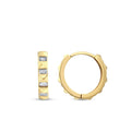 Creolenohrring mit Baguette-Steinen aus Gold