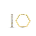 Pentagon-Creolen aus Gold
