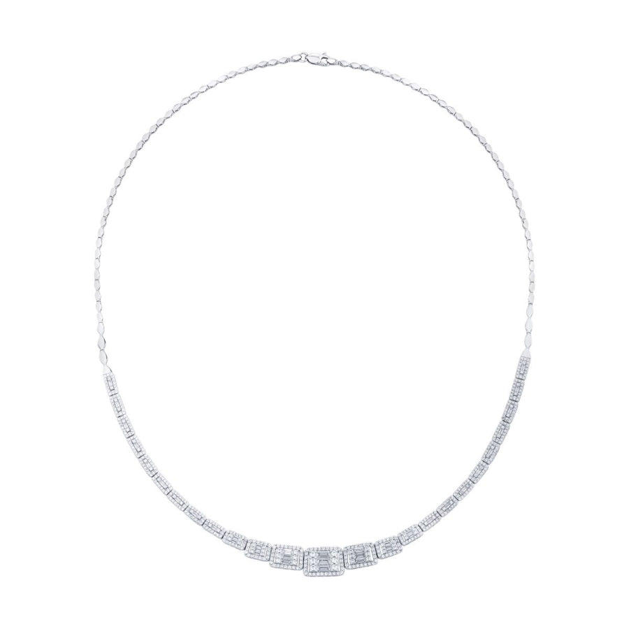 Baguette-Collier in Reihe aus Gold