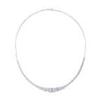 Baguette-Collier in Reihe aus Gold
