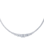 Baguette-Collier in Reihe aus Gold