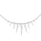 Gold Collier mit Hängenden Steinen