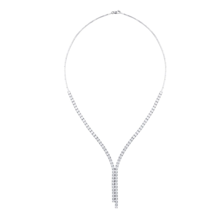 Doppelreihiges Collier mit Steinen aus Gold