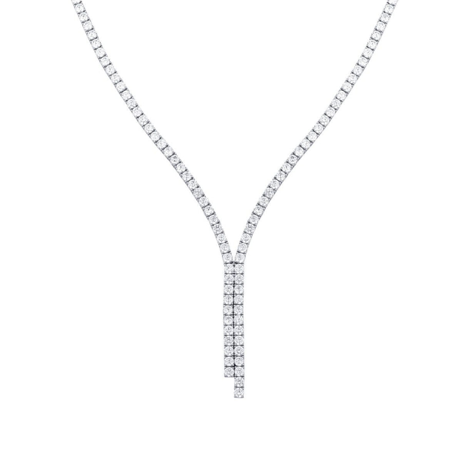 Doppelreihiges Collier mit Steinen aus Gold