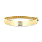 Moderner Armreif mit Stein aus Gold
