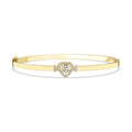 Herz-Baguette-Armreif aus Gold